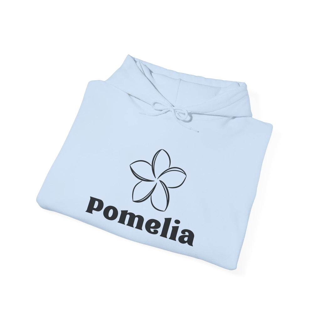 Pomelia Floral Hoodie — Minimal Flower Logo Sweatshirt