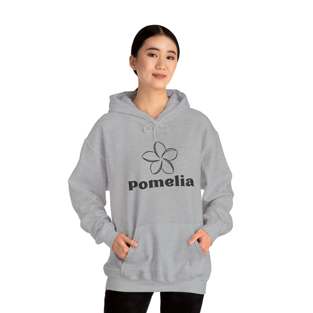 Pomelia Floral Hoodie — Minimal Flower Logo Sweatshirt