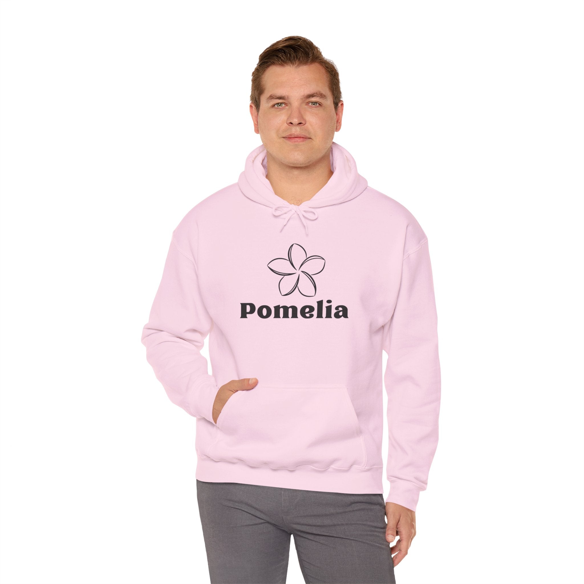Pomelia Floral Hoodie — Minimal Flower Logo Sweatshirt