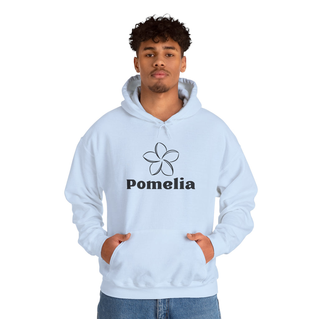 Pomelia Floral Hoodie — Minimal Flower Logo Sweatshirt