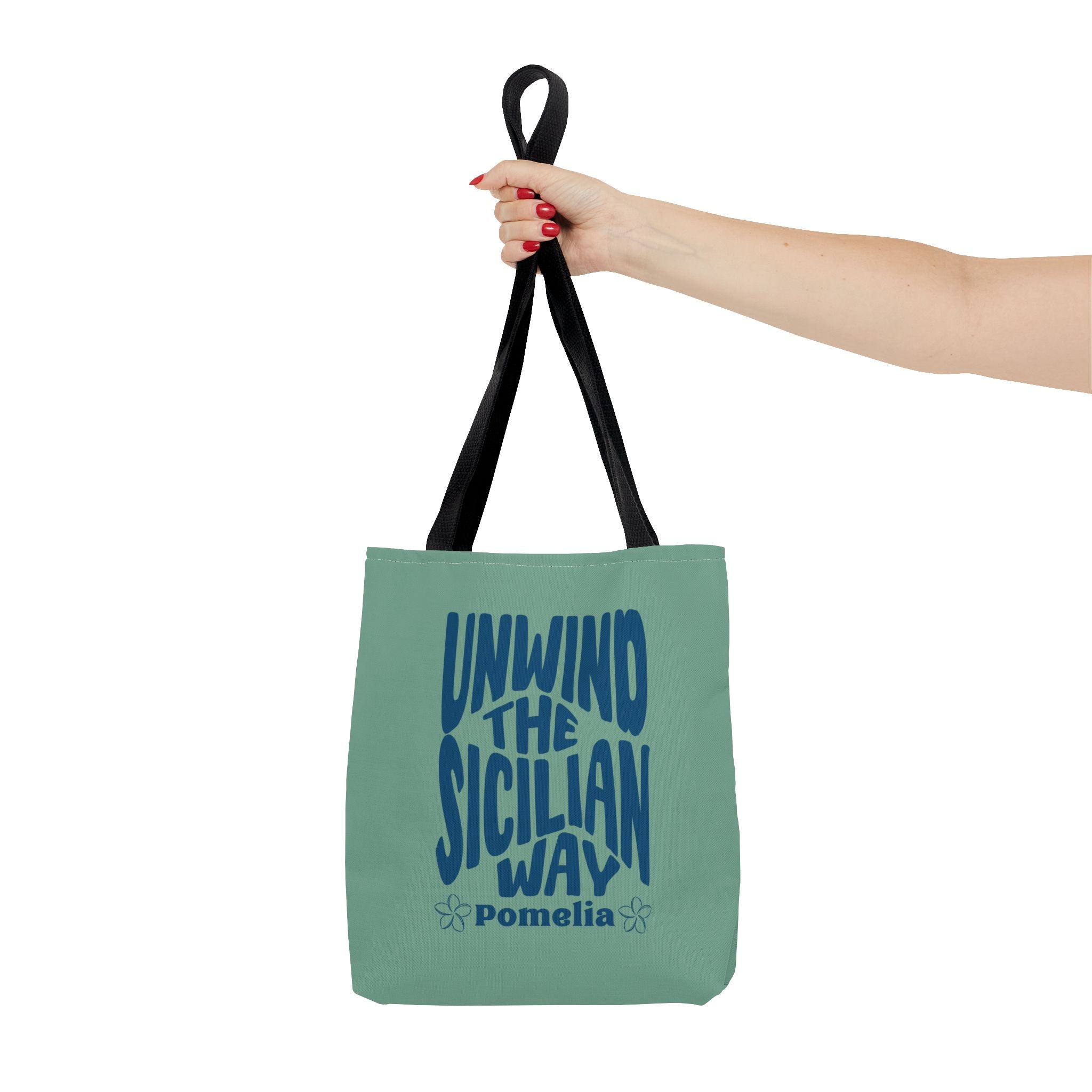 Unwind the Sicilian Way Tote Bag — Beachy Travel Tote with 'Unwind the Sicilian Way' Design