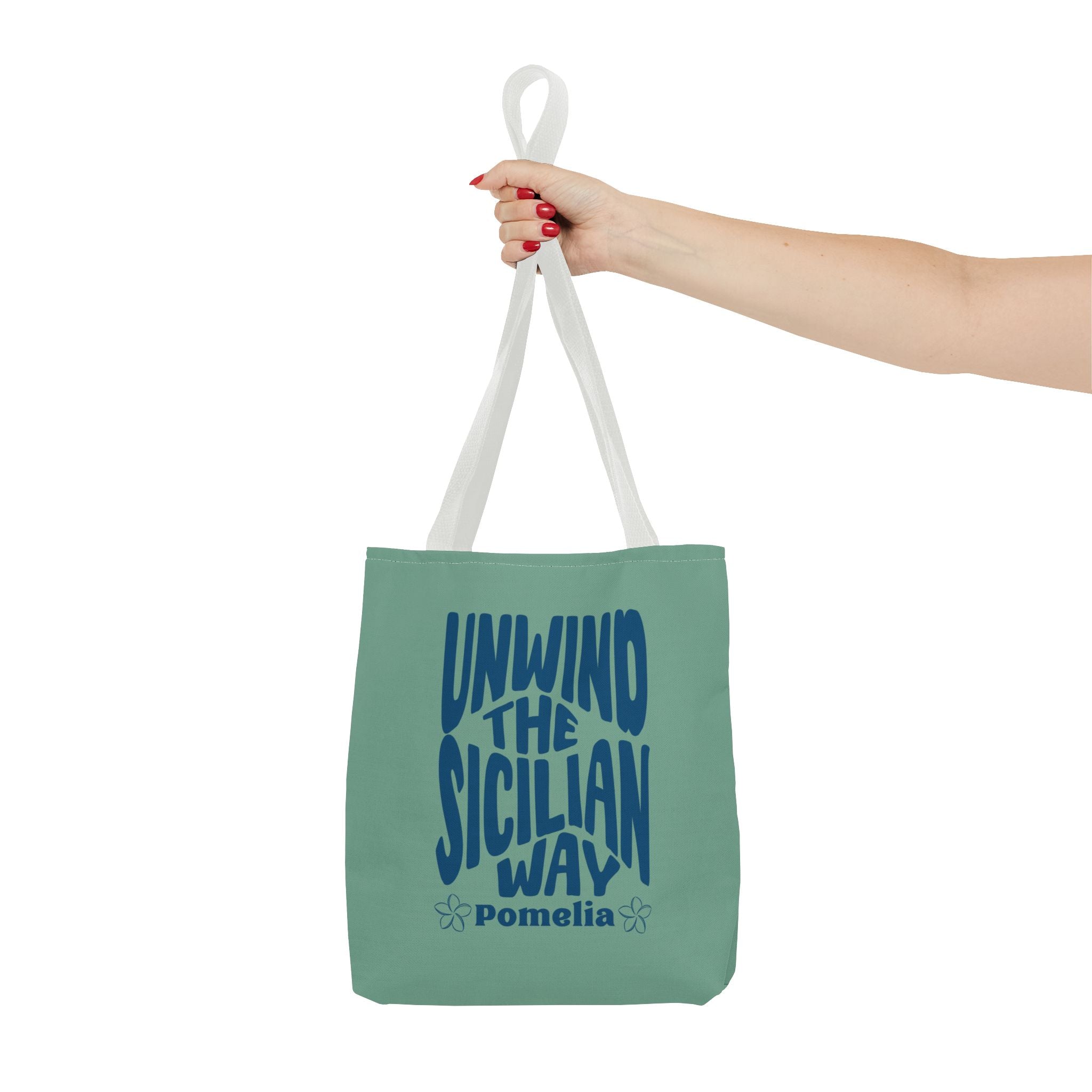 Unwind the Sicilian Way Tote Bag — Beachy Travel Tote with 'Unwind the Sicilian Way' Design