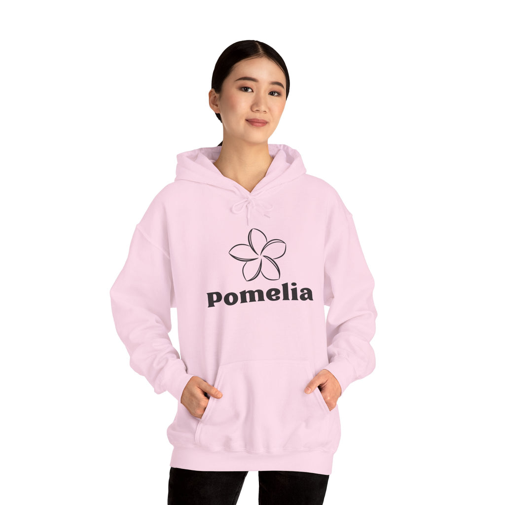 Pomelia Floral Hoodie — Minimal Flower Logo Sweatshirt