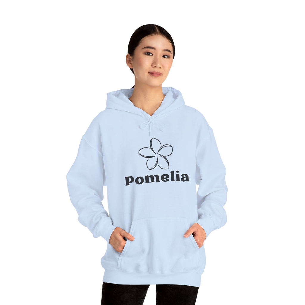Pomelia Floral Hoodie — Minimal Flower Logo Sweatshirt