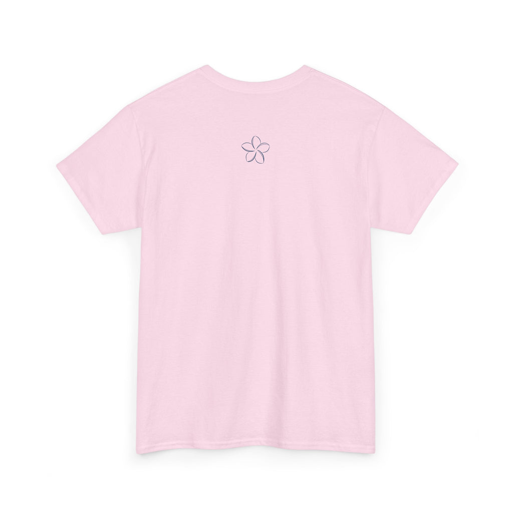 Pomelia Floral Logo Tee — Minimalist Flower Graphic T-Shirt