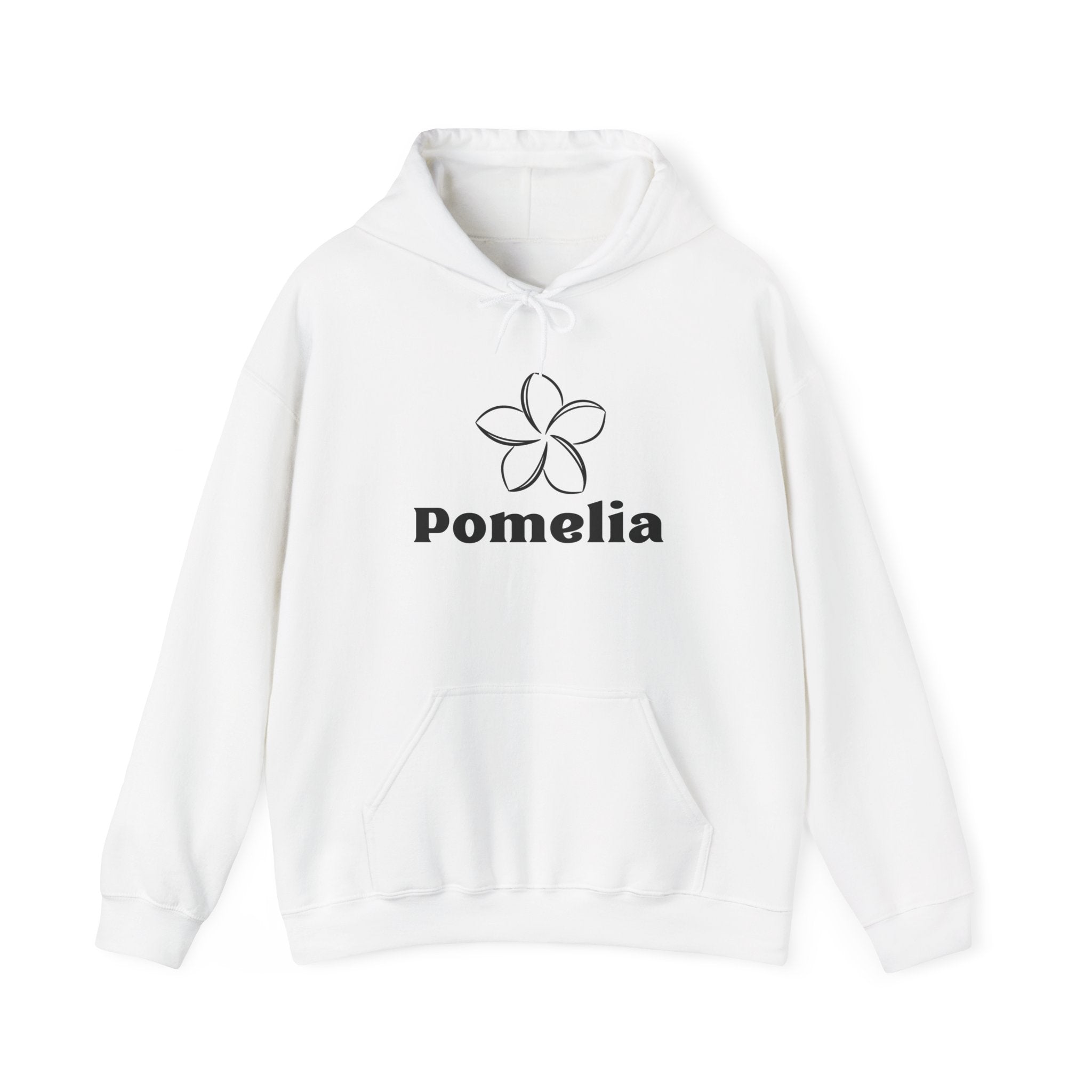 Pomelia Floral Hoodie — Minimal Flower Logo Sweatshirt