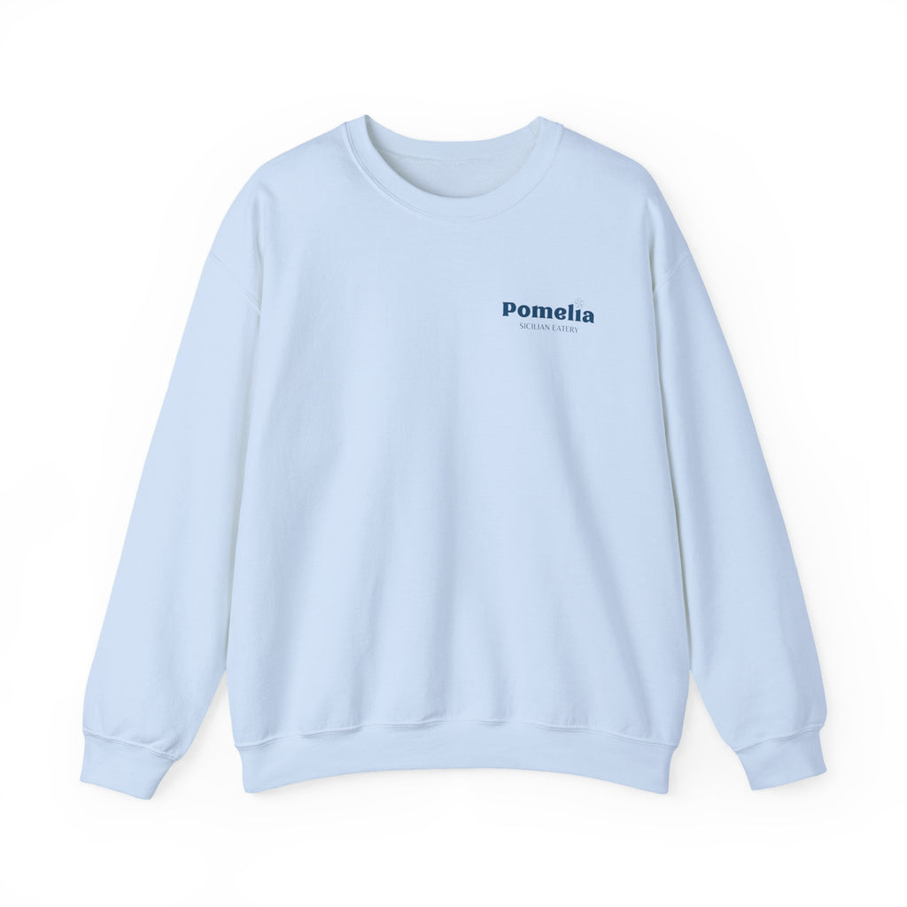 Crewneck Sweatshirt — "Unwind the Sicilian Way" Pomelia Graphic