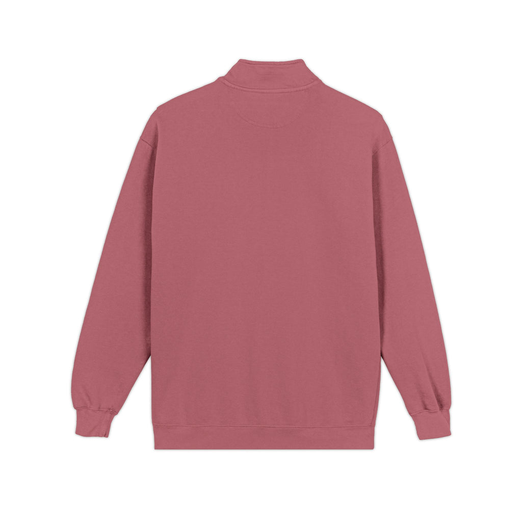 Quarter-Zip Sweatshirt — White Pomelia Logo