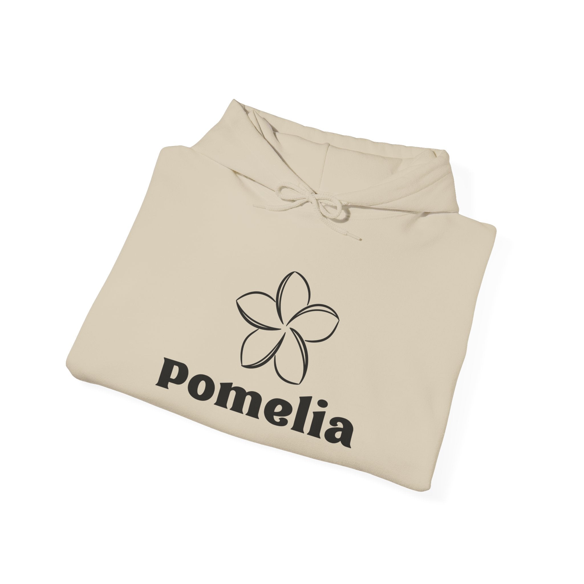 Pomelia Floral Hoodie — Minimal Flower Logo Sweatshirt
