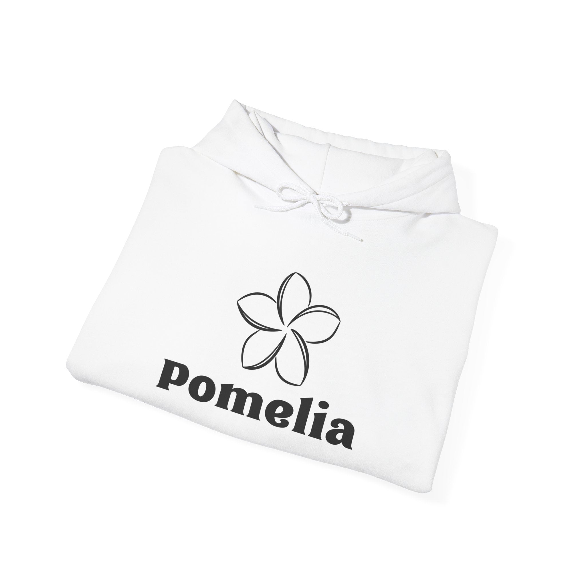 Pomelia Floral Hoodie — Minimal Flower Logo Sweatshirt