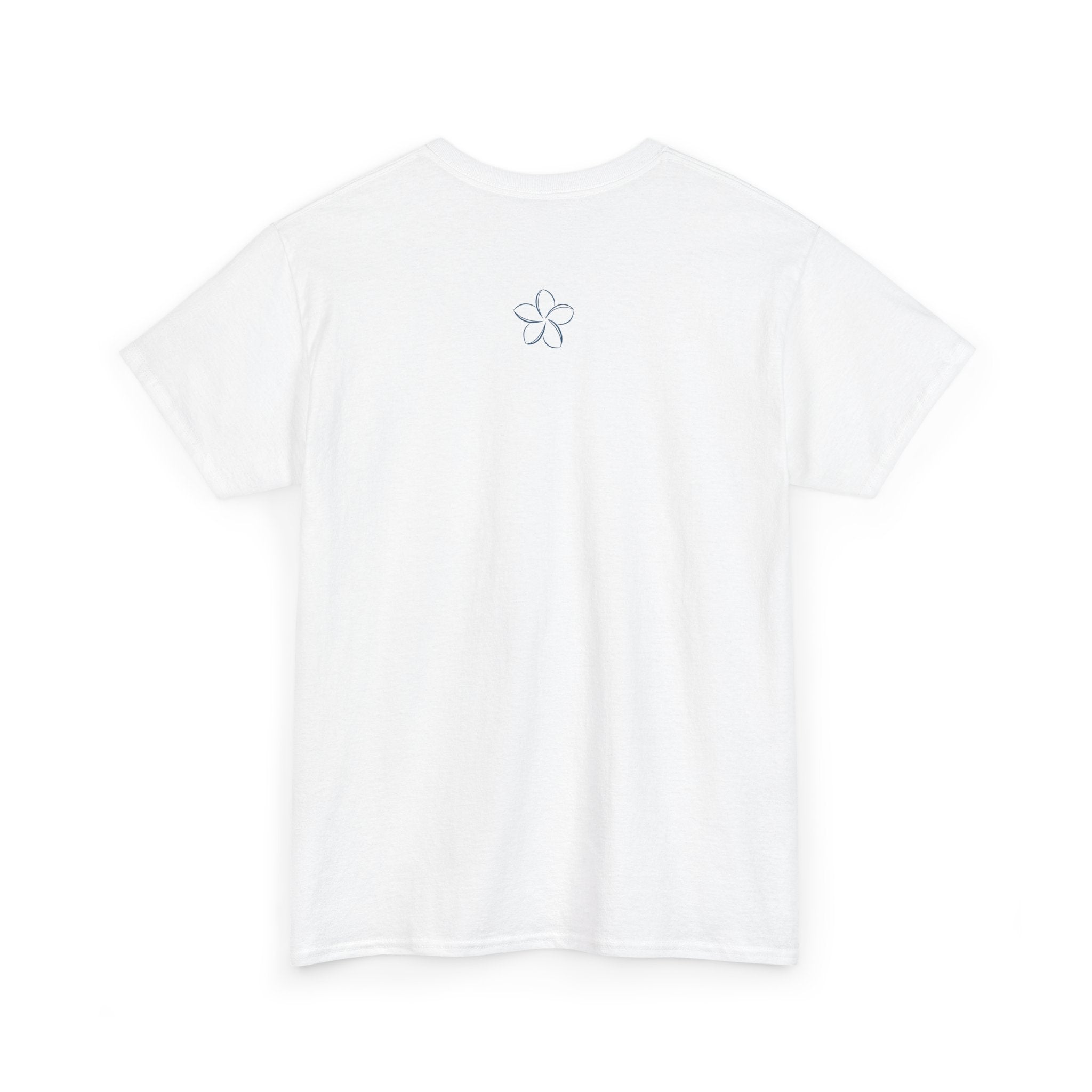 Pomelia Floral Logo Tee — Minimalist Flower Graphic T-Shirt