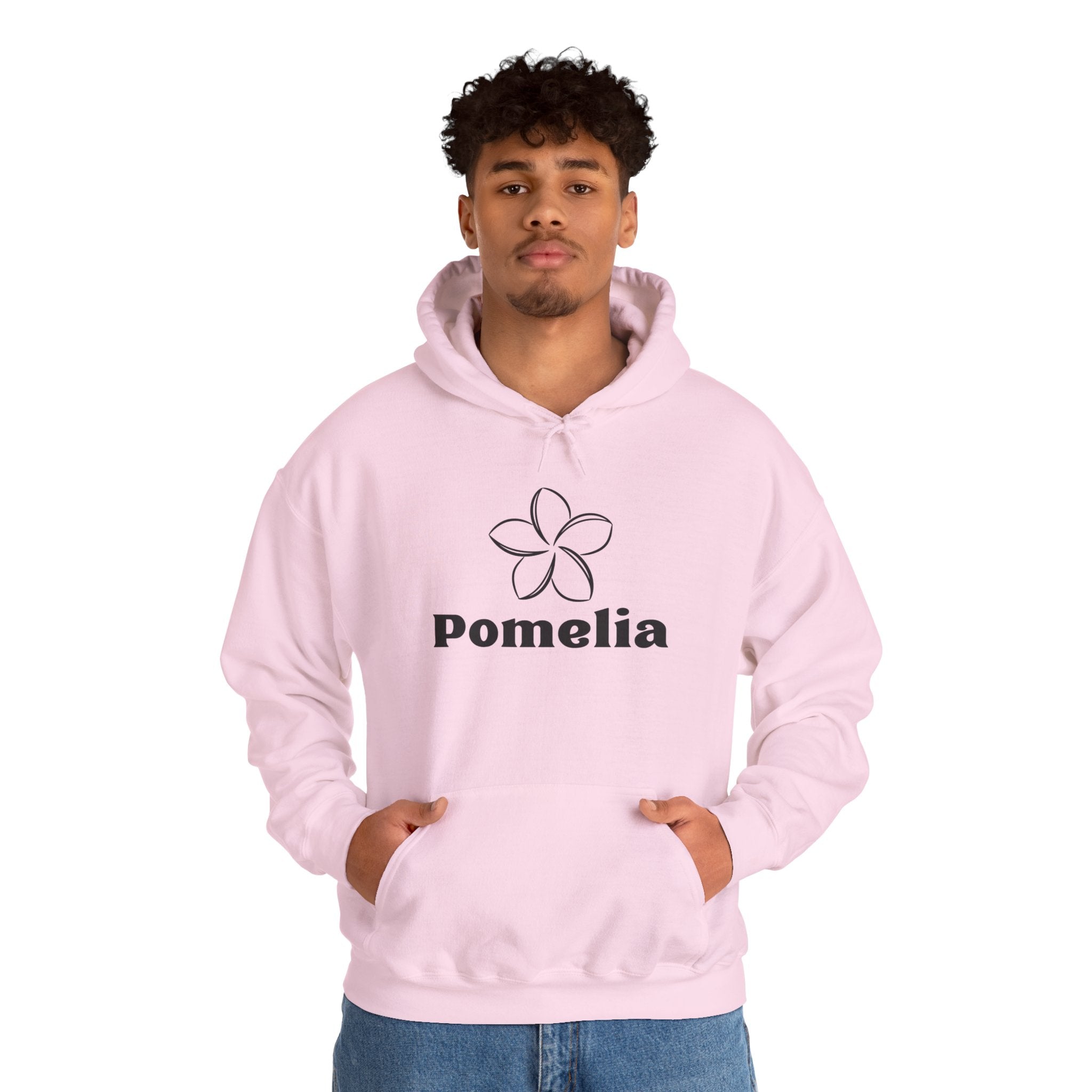 Pomelia Floral Hoodie — Minimal Flower Logo Sweatshirt