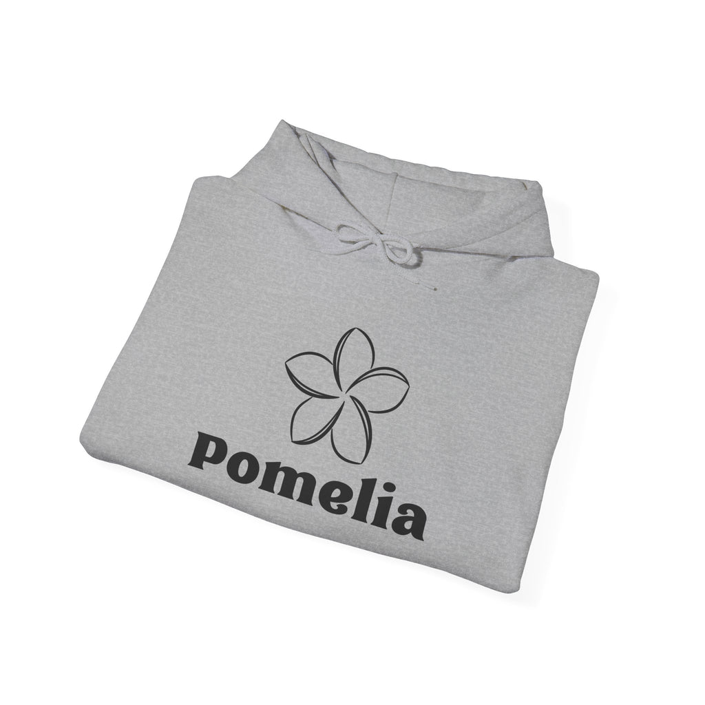 Pomelia Floral Hoodie — Minimal Flower Logo Sweatshirt