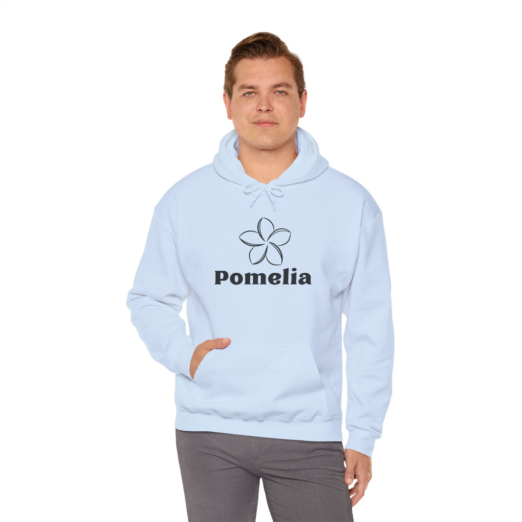 Pomelia Floral Hoodie — Minimal Flower Logo Sweatshirt