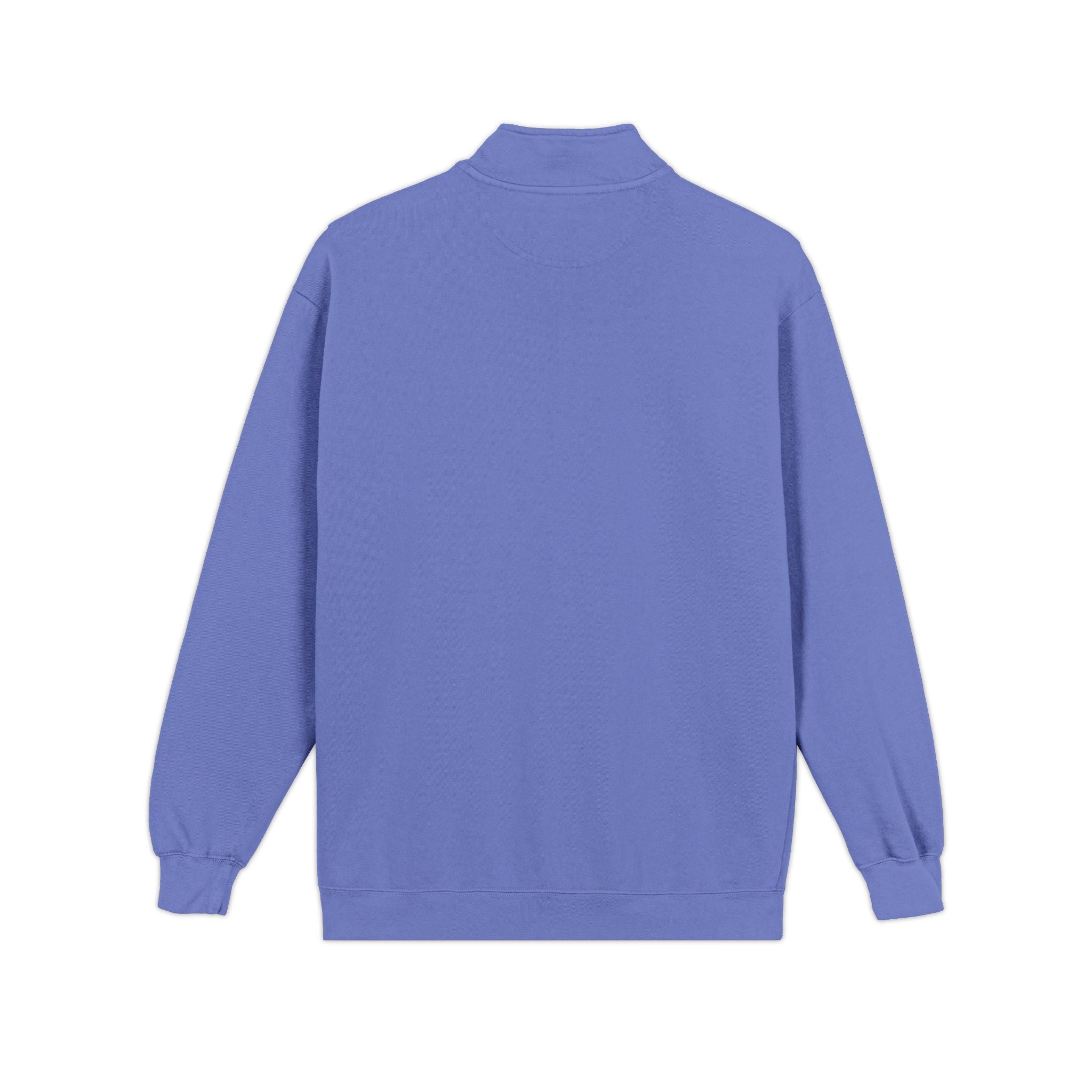 Quarter-Zip Sweatshirt — White Pomelia Logo
