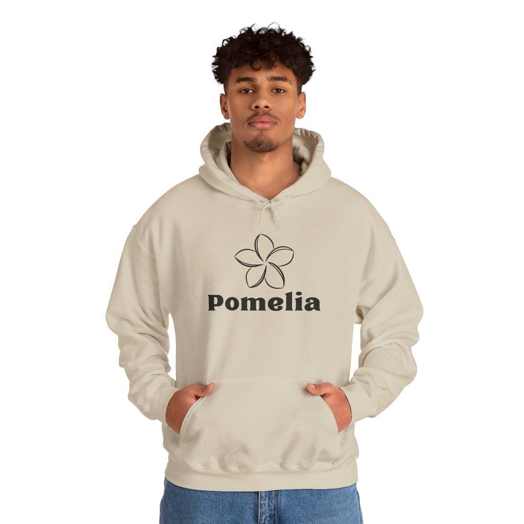 Pomelia Floral Hoodie — Minimal Flower Logo Sweatshirt