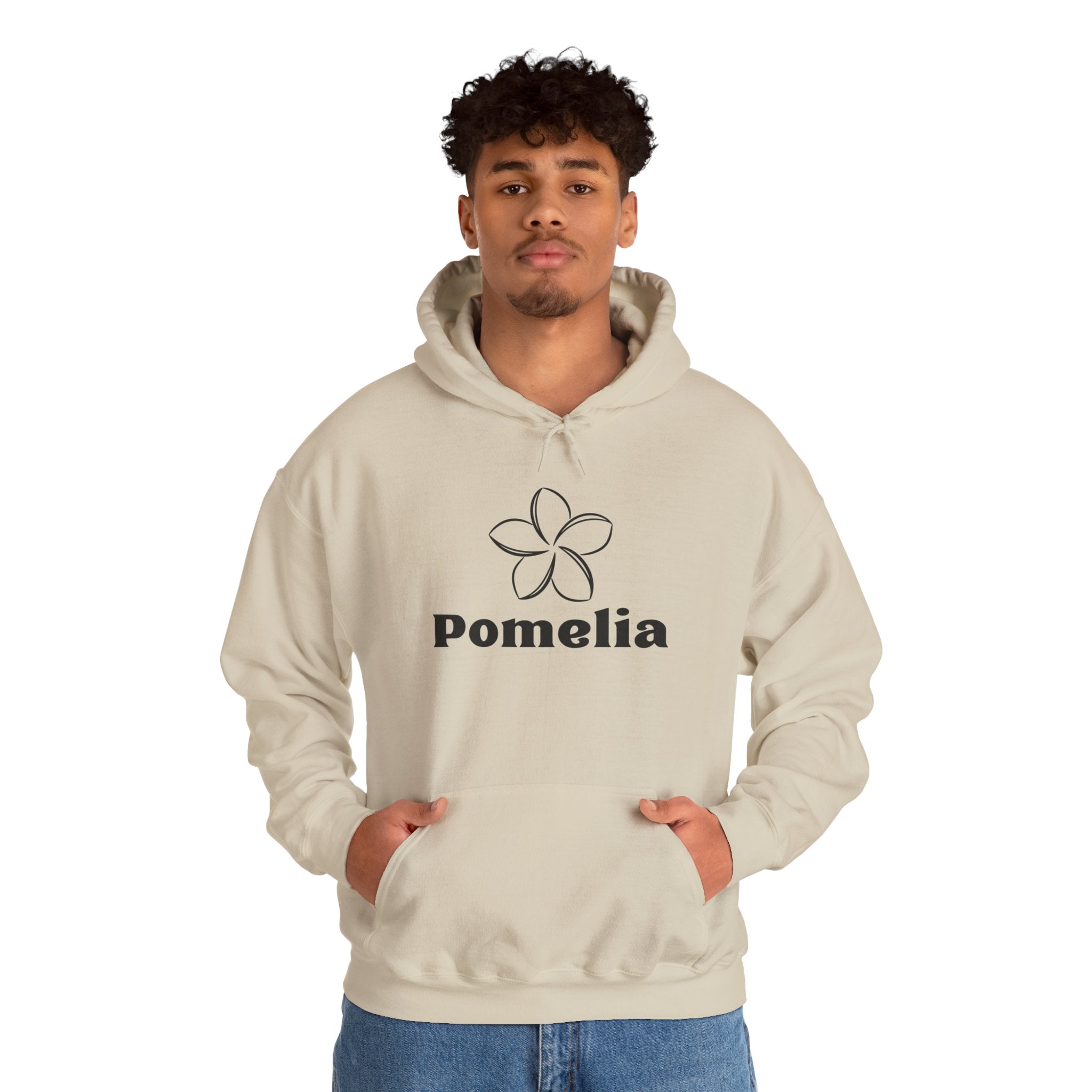 Pomelia Floral Hoodie — Minimal Flower Logo Sweatshirt