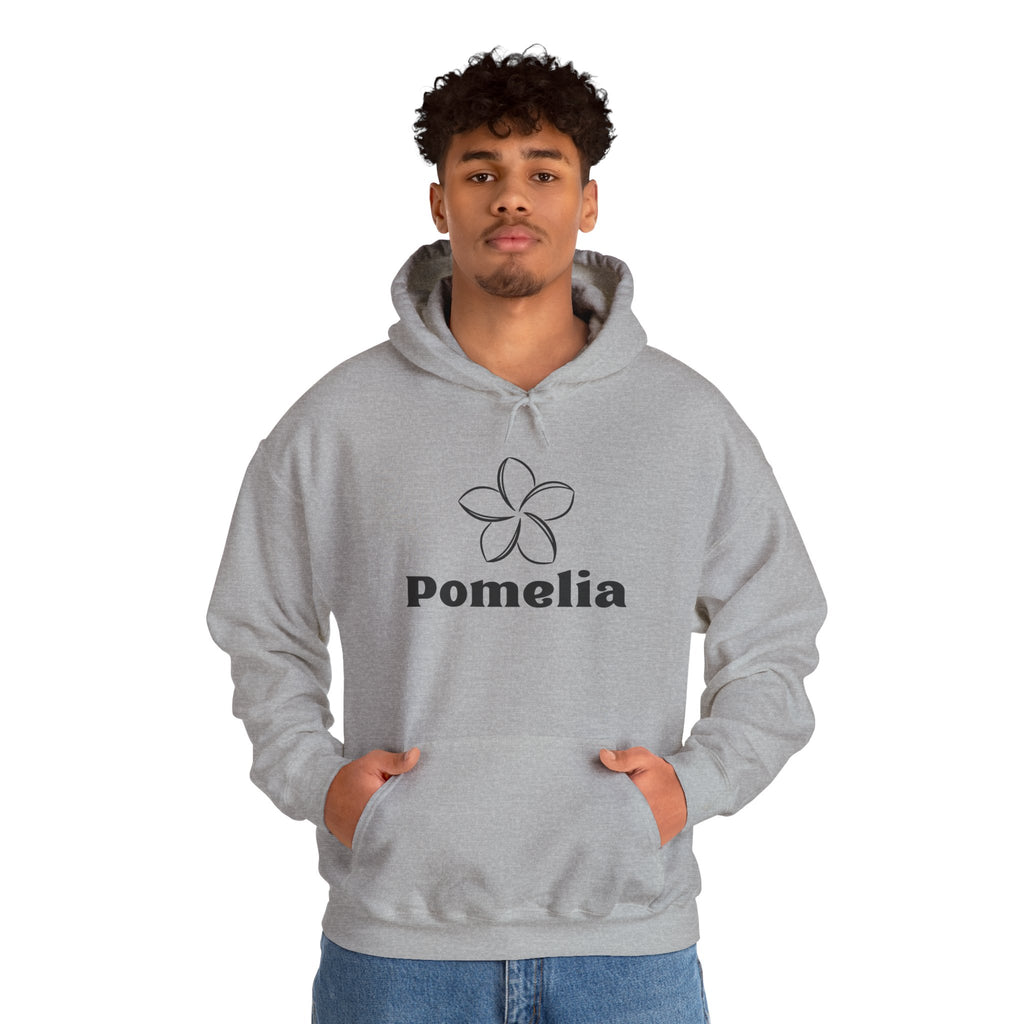 Pomelia Floral Hoodie — Minimal Flower Logo Sweatshirt