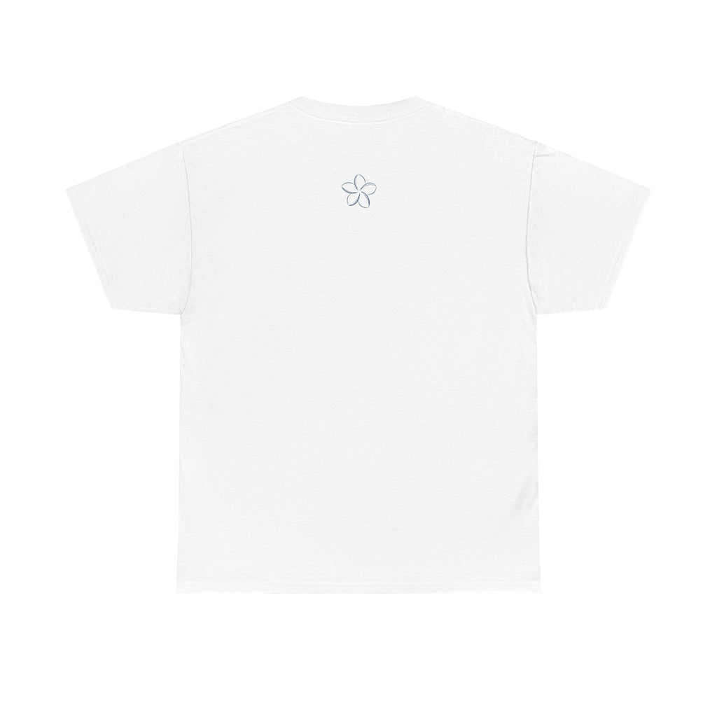 Pomelia Floral Logo Tee — Minimalist Flower Graphic T-Shirt