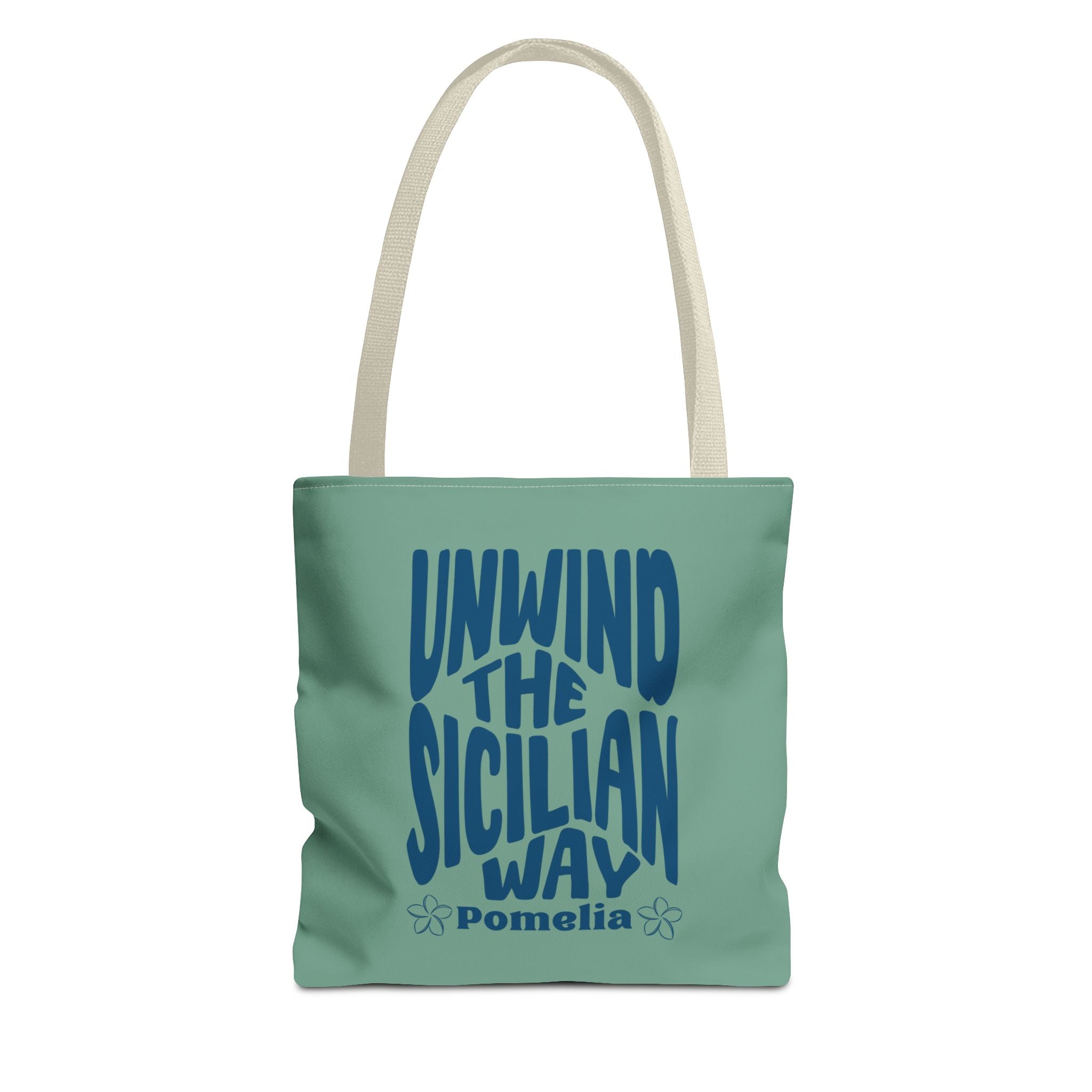 Unwind the Sicilian Way Tote Bag — Beachy Travel Tote with 'Unwind the Sicilian Way' Design