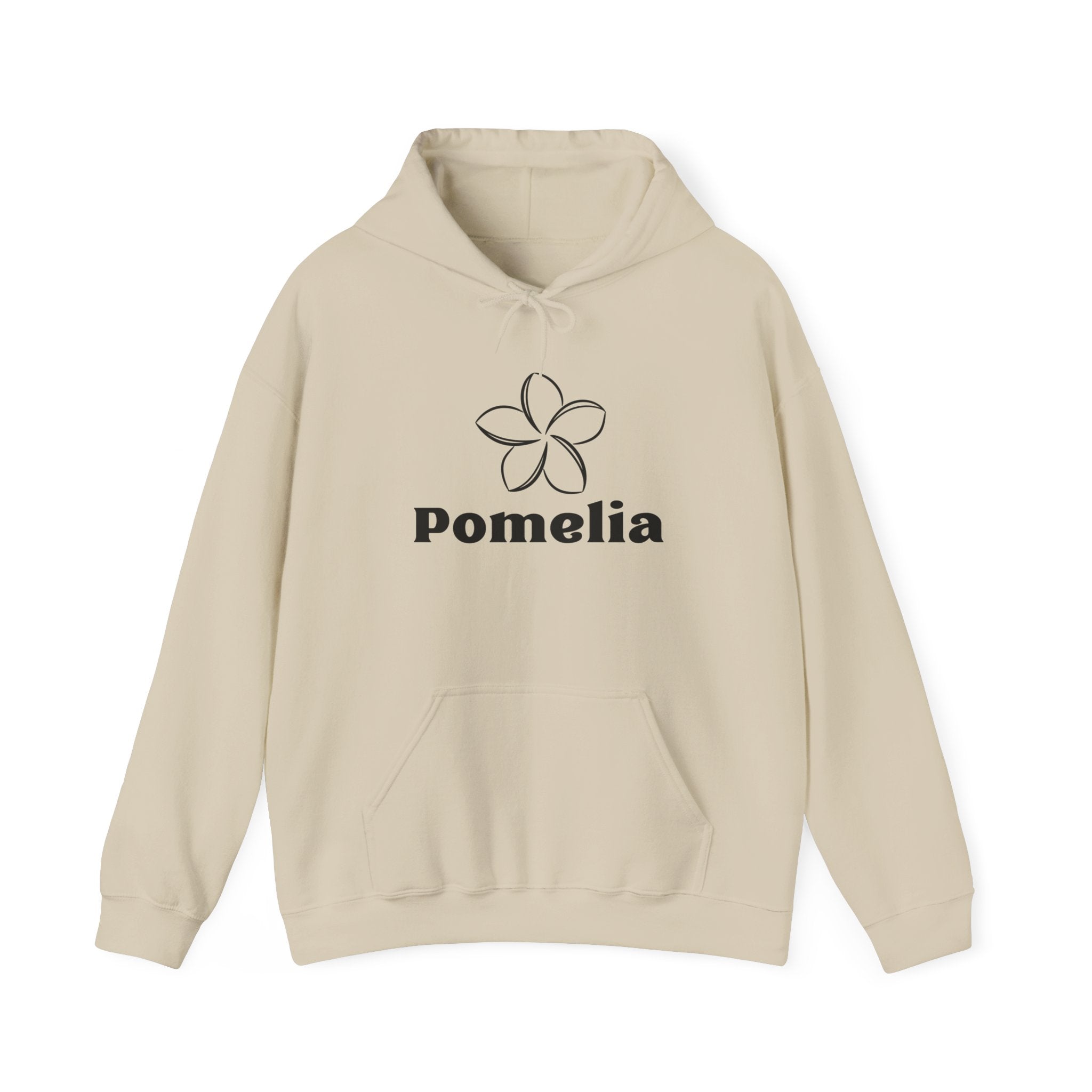Pomelia Floral Hoodie — Minimal Flower Logo Sweatshirt