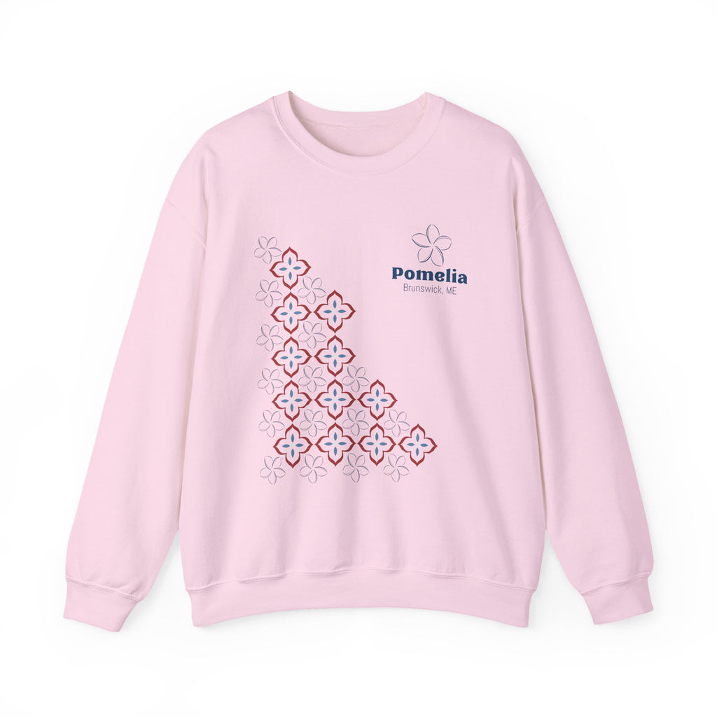 Pomelia Pink Tile - Unisex Heavy Blend™ Crewneck Sweatshirt