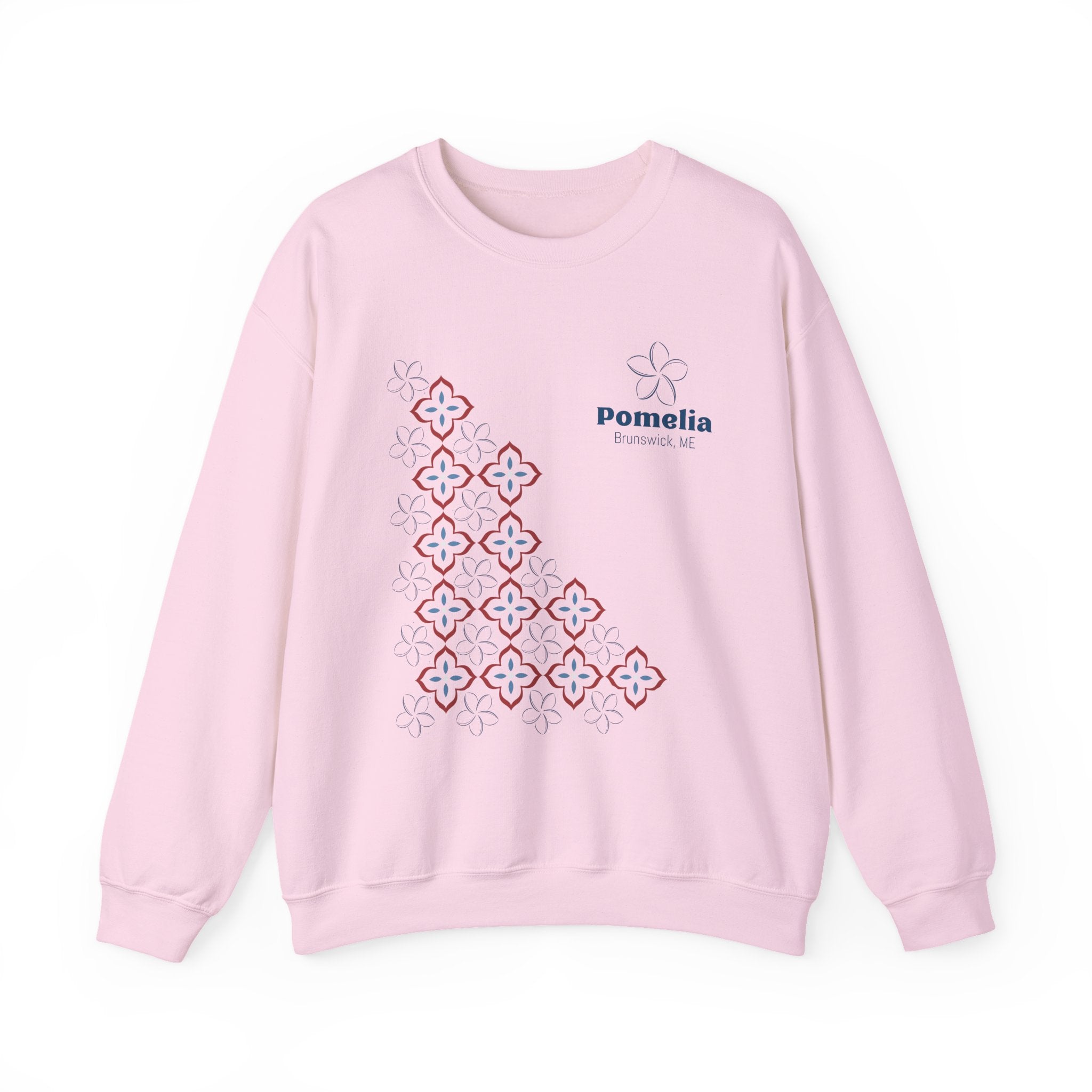 Pomelia Pink Tile - Unisex Heavy Blend™ Crewneck Sweatshirt