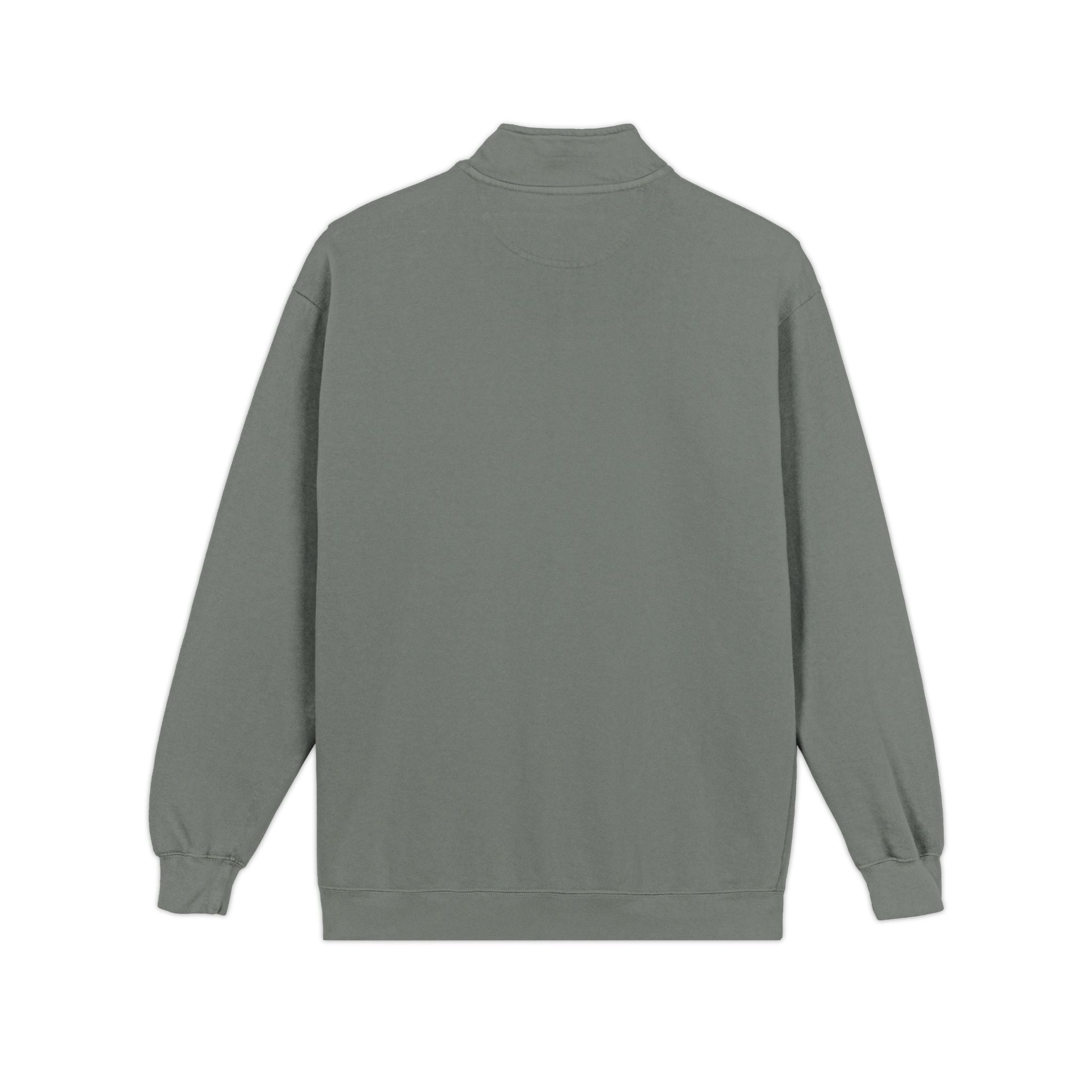 Quarter-Zip Sweatshirt — White Pomelia Logo