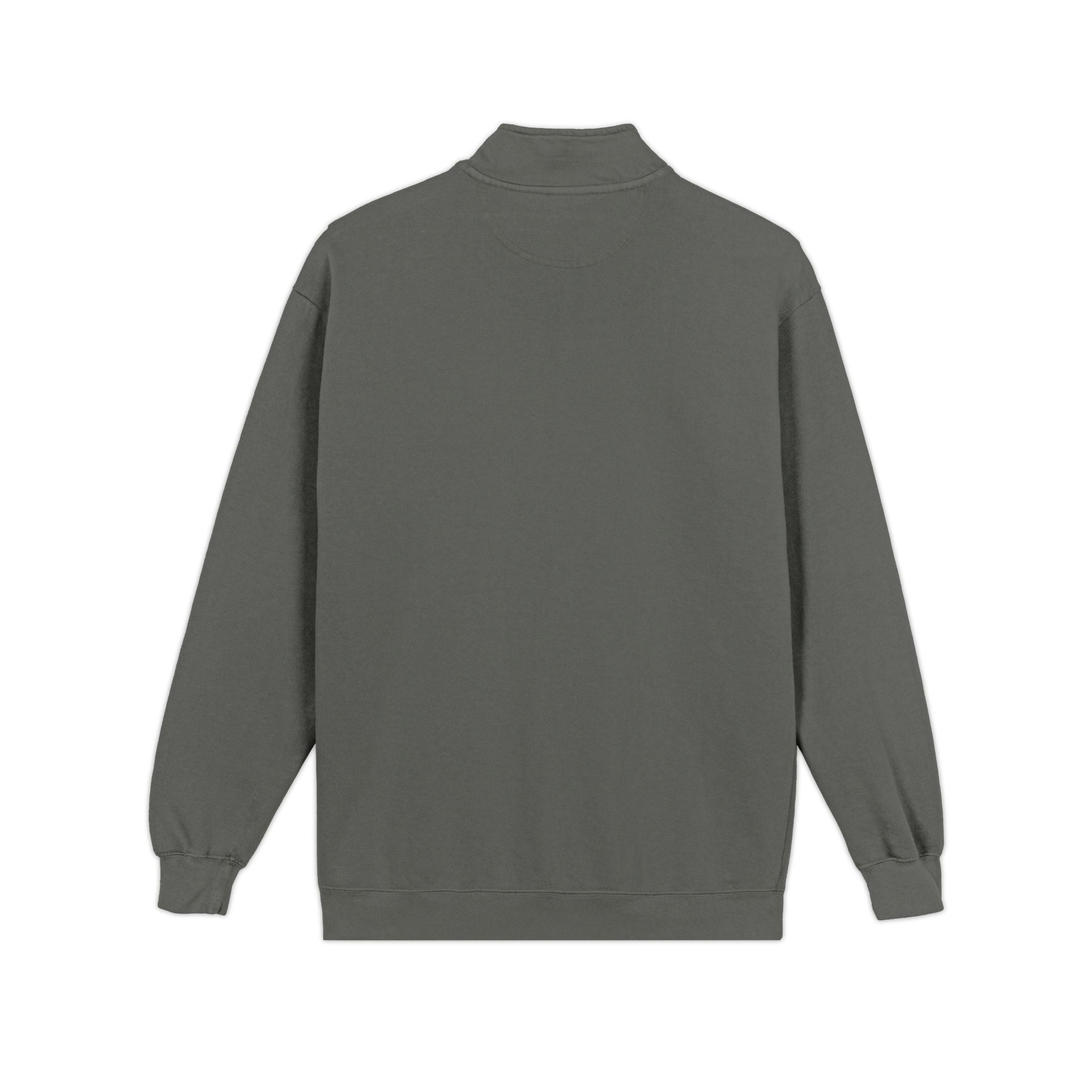 Quarter-Zip Sweatshirt — White Pomelia Logo
