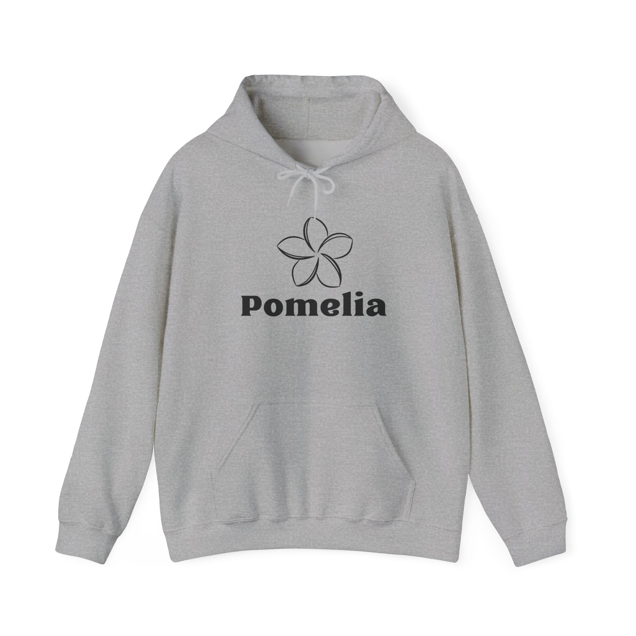 Pomelia Floral Hoodie — Minimal Flower Logo Sweatshirt