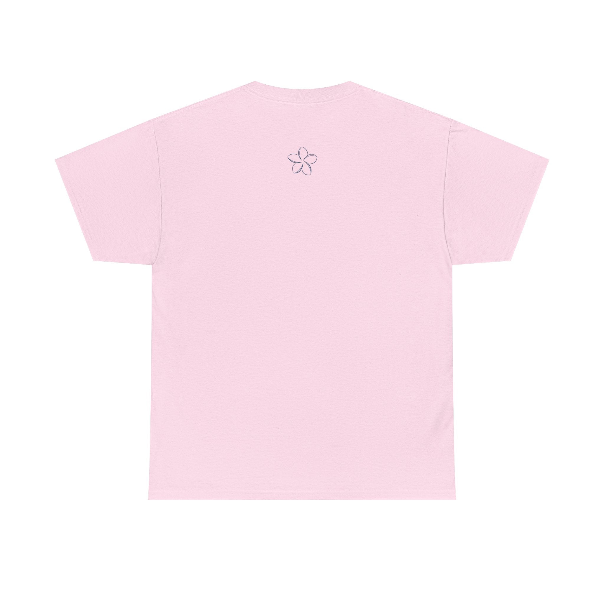 Pomelia Floral Logo Tee — Minimalist Flower Graphic T-Shirt