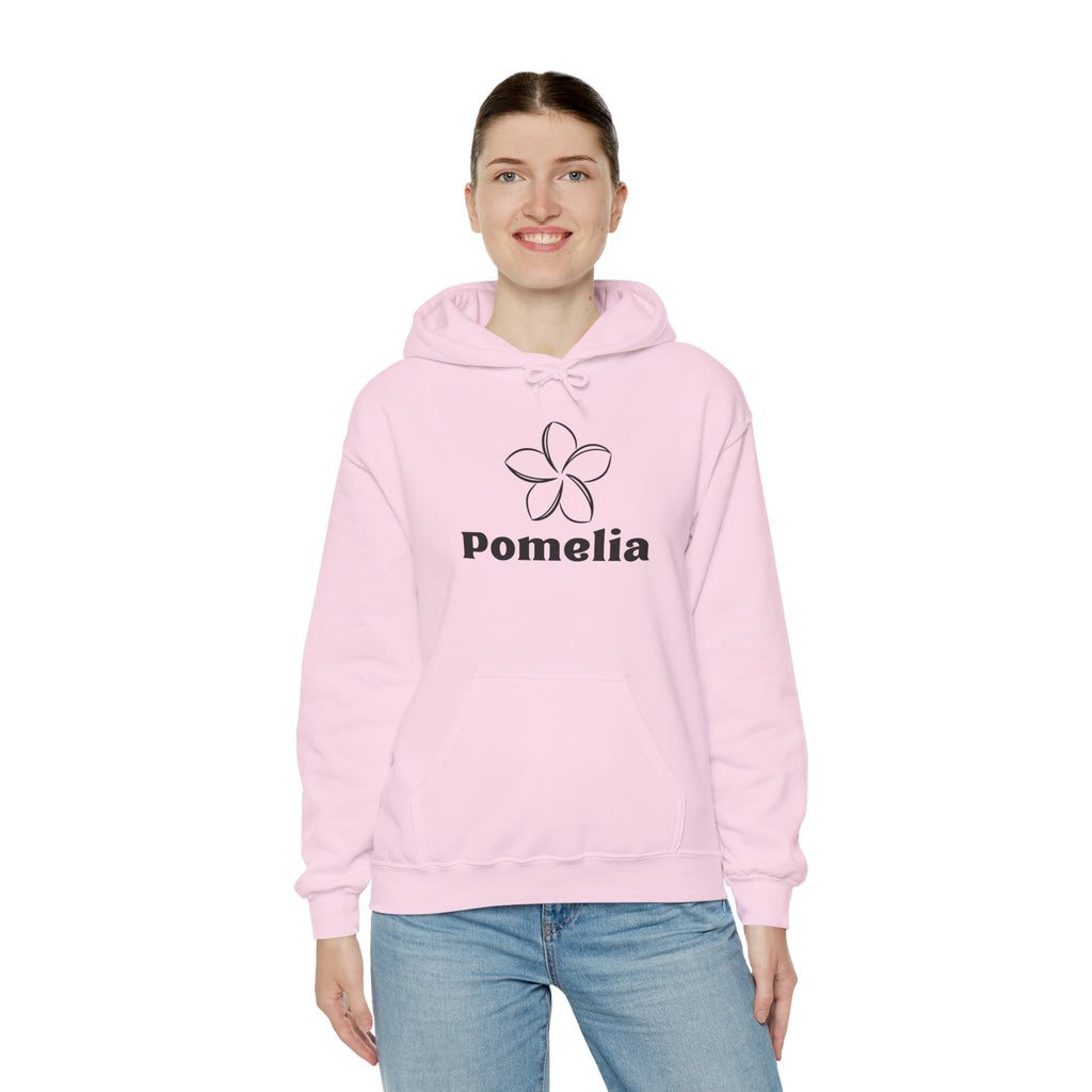 Pomelia Floral Hoodie — Minimal Flower Logo Sweatshirt